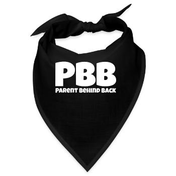 Parent behind back - Bandana - Schwarz - Vorne