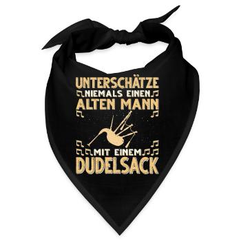 Dudelsack Musikverein Sackpfeifer Musiker - Bandana - Schwarz - Vorne