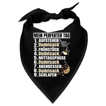 Dudelsack Musikverein Sackpfeifer Musiker - Bandana - Schwarz - Vorne