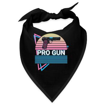 Pro Gun Retro - Bandana - Schwarz - Vorne