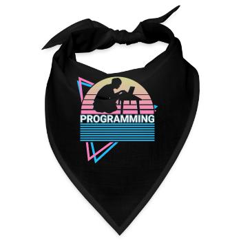 Programmierung Programmierer Retro - Bandana - Schwarz - Vorne