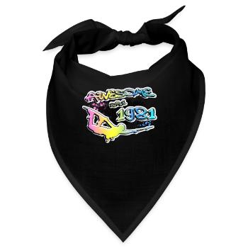 Awesome since 1981. Wakeboard Lifestyle Vintage - Bandana - Schwarz - Vorne