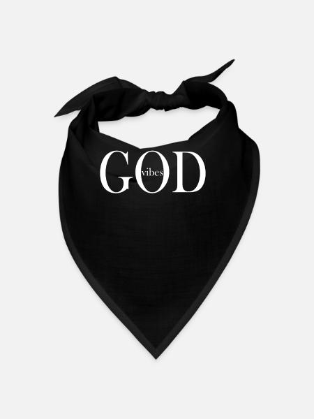 Gott Vibes Mind Faith Bibel Zitat Kirche Heiliger - Bandana - Schwarz - Vorne