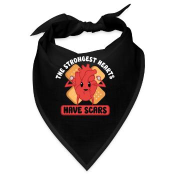 Open Heart Surgery Heart Surgery Survivor Gift - Bandana - Schwarz - Vorne