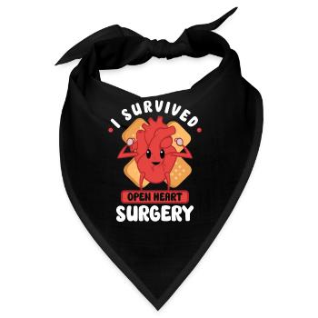 Heart Attack Open Heart Surgery Heart Surgery Gift - Bandana - Schwarz - Vorne