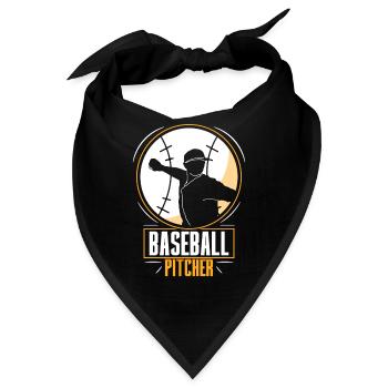Baseball Pitcher Hobby Werfer Spieler - Bandana - Schwarz - Vorne