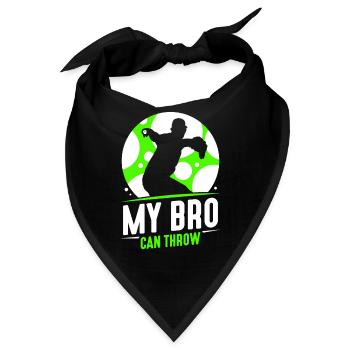 Mein Bruder Kann Werfen Pitcher Baseball Werfer - Bandana - Schwarz - Vorne