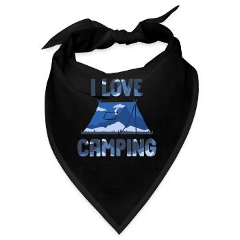 Ich Liebe Camping Camper Camp Campingplatz Campen - Bandana - Schwarz - Vorne