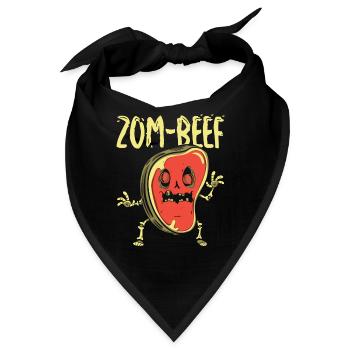 Halloween Steak Fleischliebhaber Rindfleisch - Bandana - Schwarz - Vorne