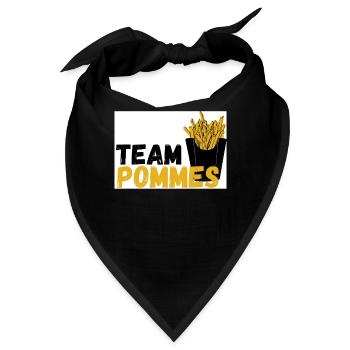 Team Pommes Team Fritten Kartoffel Pommesliebe - Bandana - Schwarz - Vorne