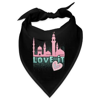 Islamischer Glaube, Moschee Spruch, Ramadan - Bandana - Schwarz - Vorne