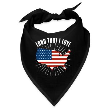 Land, das ich liebe Gedenktag USA Amerika Amerikan - Bandana - Schwarz - Vorne