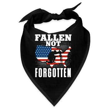 Gefallen nicht vergessen Gedenktag Veteranen Milit - Bandana - Schwarz - Vorne
