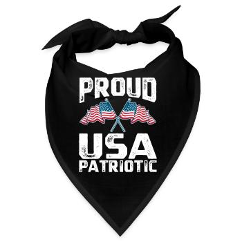 Gedenktag Vierter Juli Stolz auf die USA Patriotis - Bandana - Schwarz - Vorne