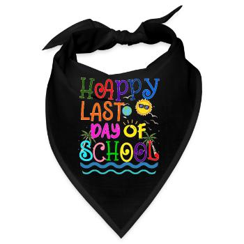 Frohen letzten Tag der Schule Lehrer Schüler absolviert - Bandana - Schwarz - Vorne