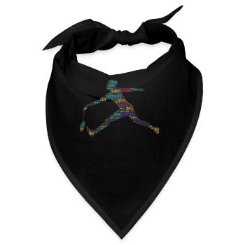 Badminton Federball Spieler - Bandana - Schwarz - Vorne