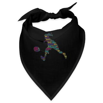 Badminton Federball Spieler - Bandana - Schwarz - Vorne