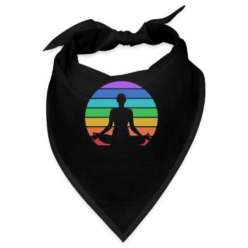 Yoga Meditation Spiritual Body Energy Chakras - Bandana - Schwarz - Vorne
