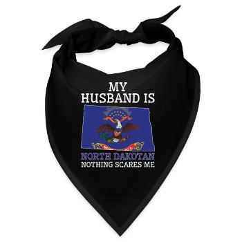 Nichts macht mir Angst North Dakotan Husband - Bandana - Schwarz - Vorne