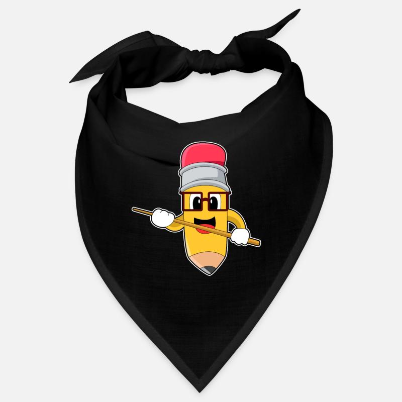 Pencil Teacher Pointer School - Bandana - black