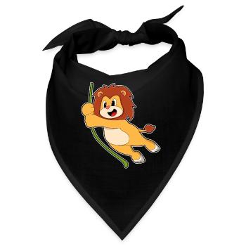 Löwe Liane Dschungel - Bandana - Schwarz - Vorne