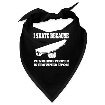 Skateboard Skateboarding Skaten Longboard Skater - Bandana - Schwarz - Vorne