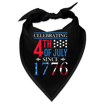 Feierlichkeiten Zum 4. Juli Seit 1776 Party Zum - Bandana - Schwarz - Vorne