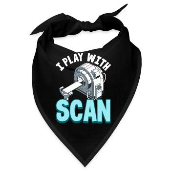 Ich spiele mit Scan - Radiologe - Bandana - Schwarz - Vorne