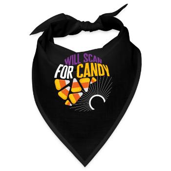 Halloween-Shirt, wird für Candy Sonographer scannen - Bandana - Schwarz - Vorne