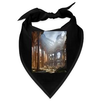 Griechische Mythology Tempel Ruinen Griechenland - Bandana - Schwarz - Vorne