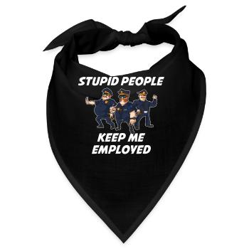 Stupid People Gefängnis Geschenk - Bandana - Schwarz - Vorne