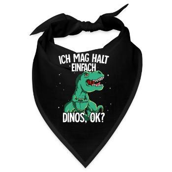Ich mag halt einfach Dinos - Bandana - Schwarz - Vorne