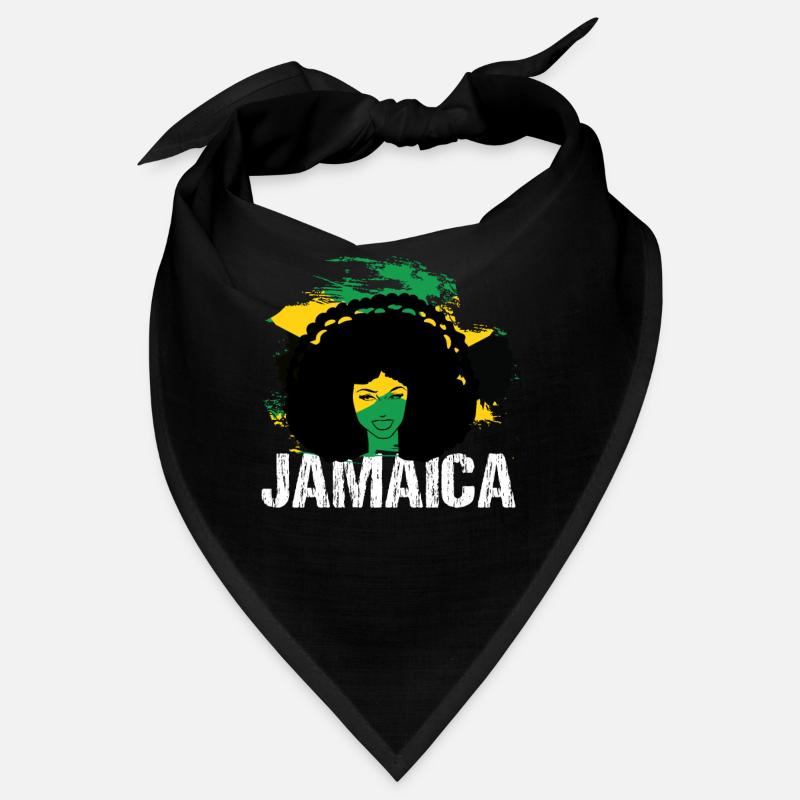 Collage des couleurs du drapeau de la Jamaica Afro Diva Bandana