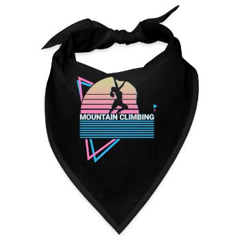 Bergsteigen Bergsteiger Retro - Bandana - Schwarz - Vorne