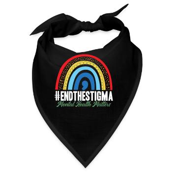End The Stigma - Bandana - Schwarz - Vorne
