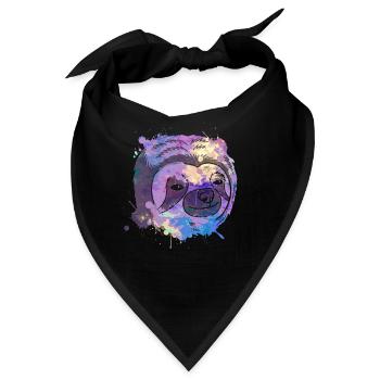 Sloth Faultier - Bandana - Schwarz - Vorne