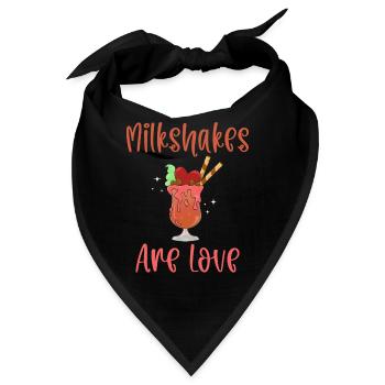 Ich liebe Milchshakes Milchshake Geschenk - Bandana - Schwarz - Vorne