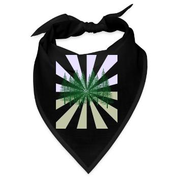 Strahlen Wald Tannen Wildnis Flora Ökologie - Bandana - Schwarz - Vorne