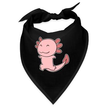 Axolotl Motiv - Bandana - Schwarz - Vorne