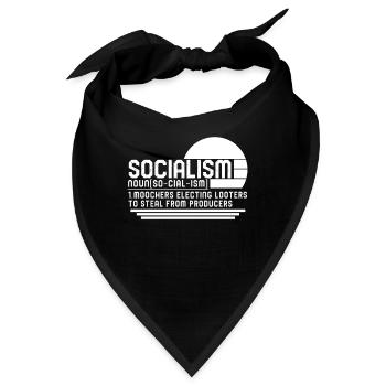 Sozialistisches Hemd, Sozialismus Substantiv Definition Tee, - Bandana - Schwarz - Vorne