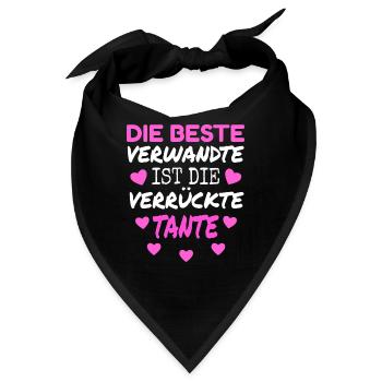 Die beste Verwandte ist verrückte Tante Geschenk - Bandana - Schwarz - Vorne
