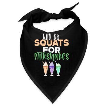 Ich liebe Milchshakes Milchshake Geschenk - Bandana - Schwarz - Vorne