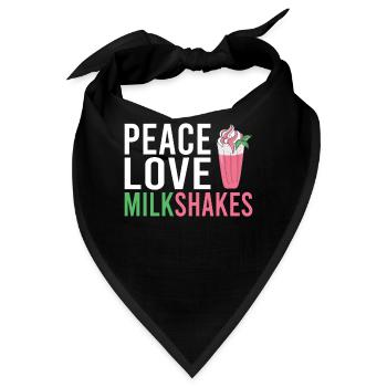 Ich liebe Milchshakes Milchshake Geschenk - Bandana - Schwarz - Vorne