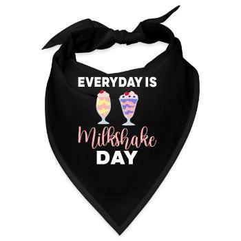 Ich liebe Milchshakes Milchshake Geschenk - Bandana - Schwarz - Vorne