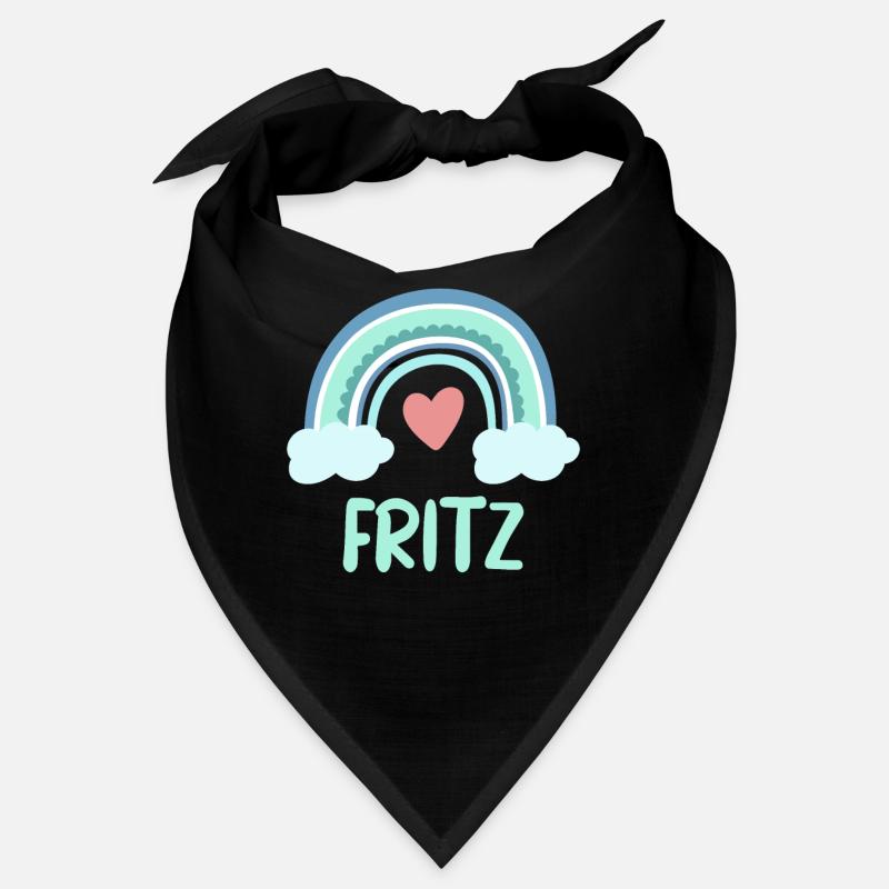 Fritz Name Regenbogen Baby Bandana