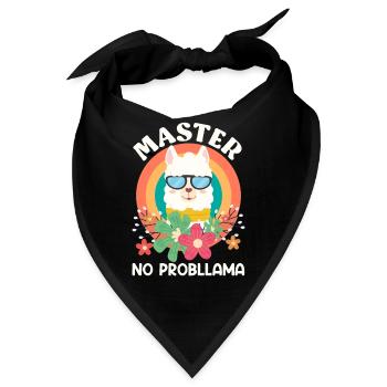 Master 2023 No Probllama Masterabschluss - Bandana - Schwarz - Vorne