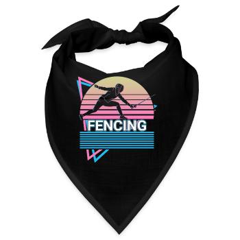 Fechten Fechter Retro - Bandana - Schwarz - Vorne