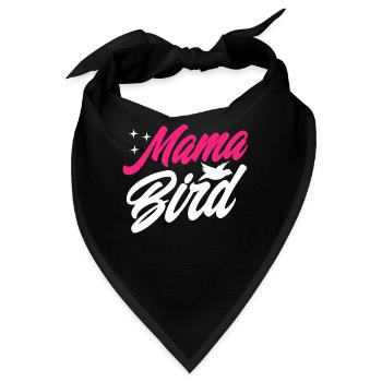 Mama Bird - Bandana - Schwarz - Vorne
