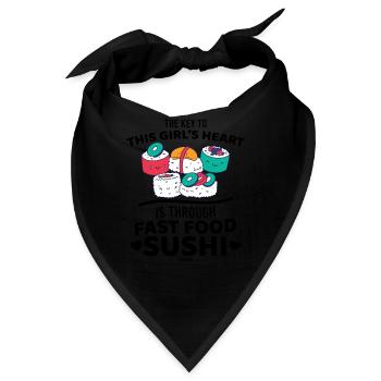 Sushi Fast Food - Bandana - Schwarz - Vorne
