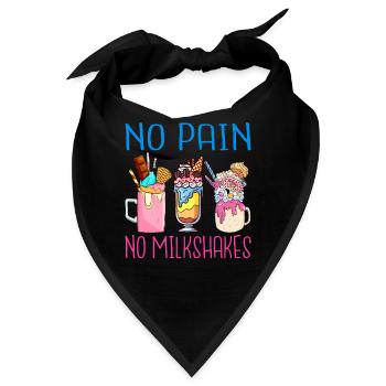 Ich liebe Milchshakes Milchshake Geschenk - Bandana - Schwarz - Vorne